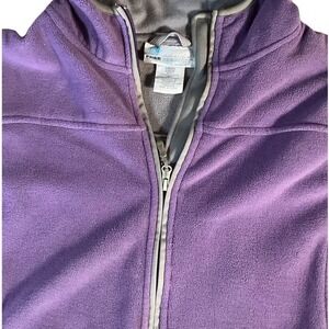Free Country Jacket‎ Womens L Large Fleece Lined Hooded Purple Black